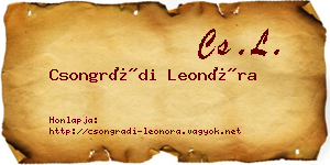 Csongrádi Leonóra névjegykártya